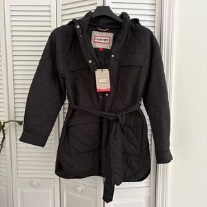 Hunter Women's Utility Jacket in Black with Hood